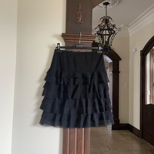 BCBGMaxAzria Black Layered Mini Skirt